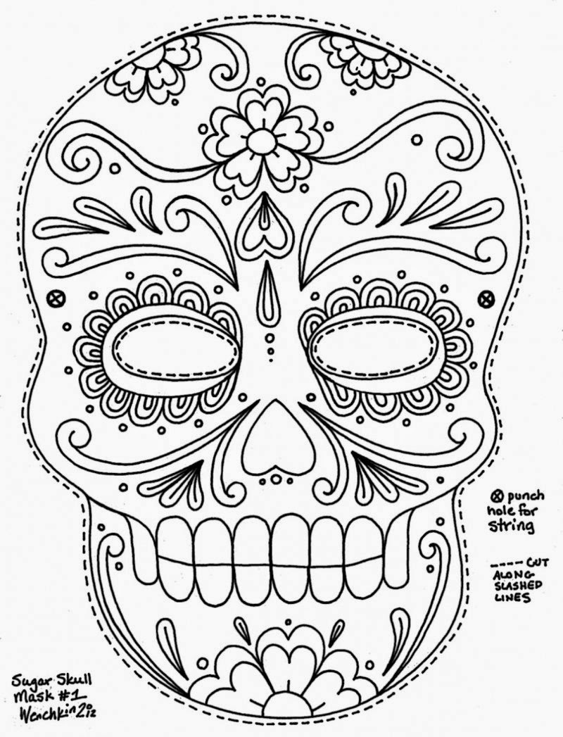 Catrina: Free Printable Mask Template
