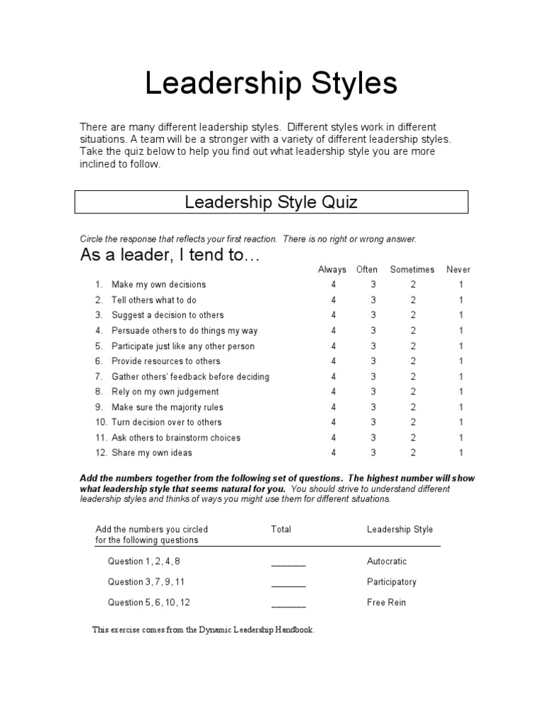 Character Leadership Styles  PDF  Leadership  Emergence