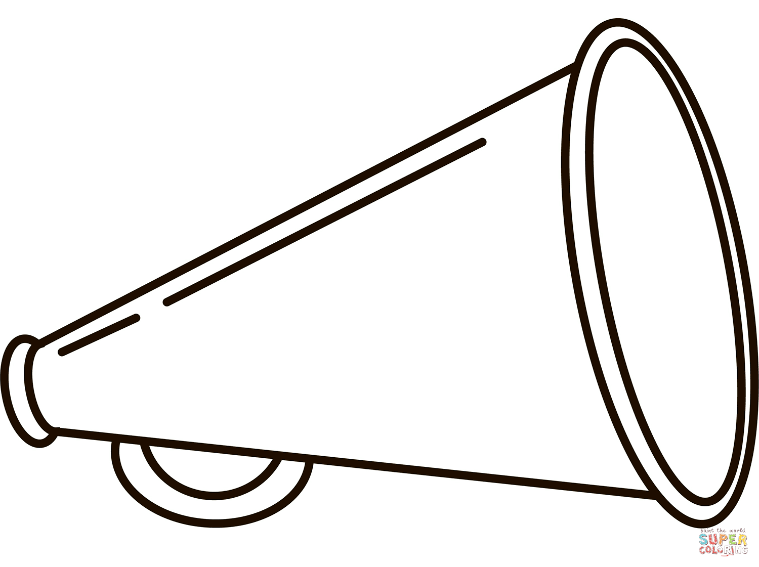 Cheerleading Megaphone Coloring Page Free Printable Cheerleading Megaphone Coloring Page Free Printable