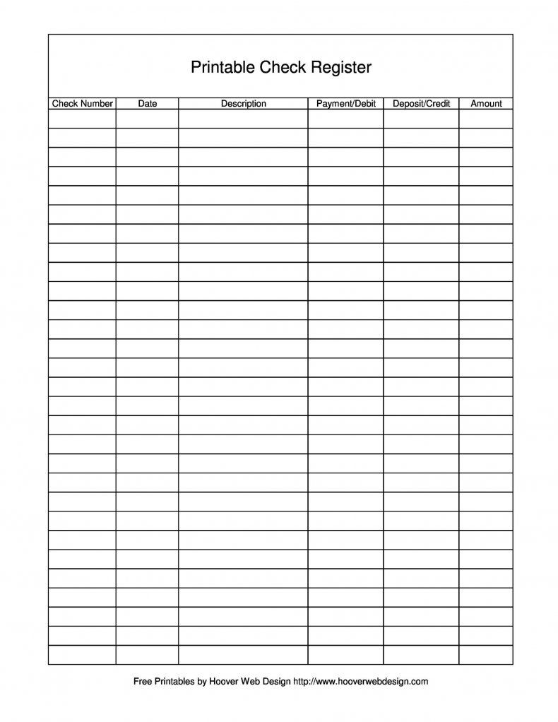 Cheque Book Free Online Printable Check Register - Free Printable