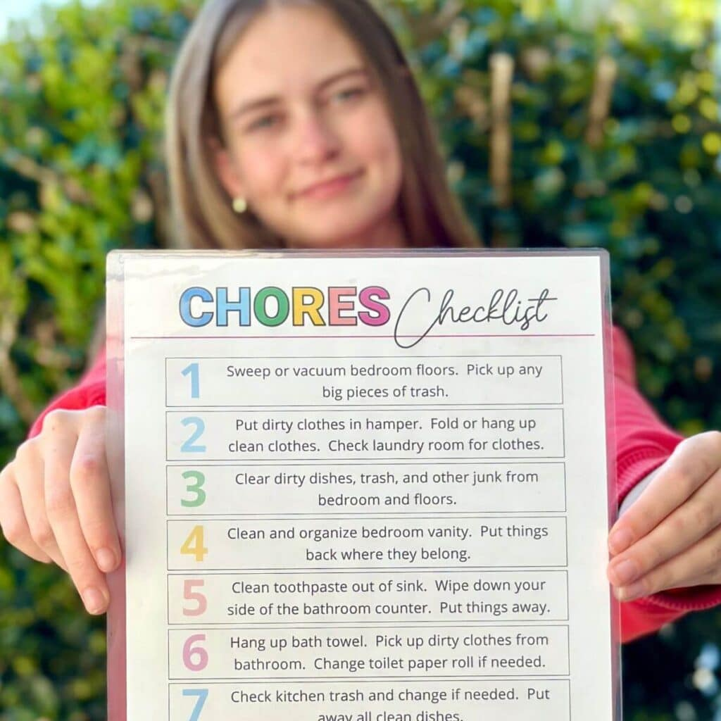 Chore Chart for Teens - Free Printable that Works for Our Family Chore Chart for Teens - Free Printable that Works for Our Family