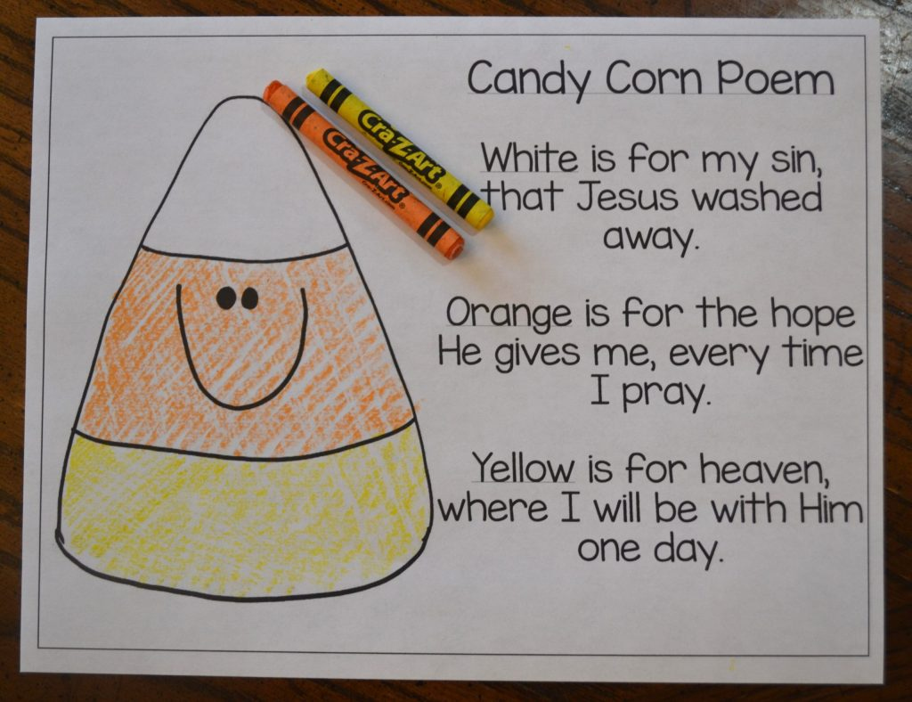 Christian Candy Corn Poem - The Homeschool Daily Christian Candy Corn Poem - The Homeschool Daily
