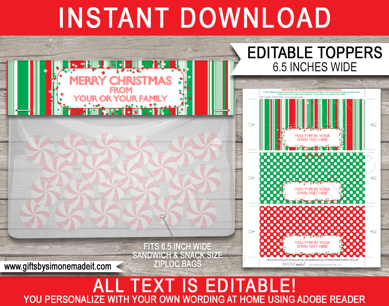 Christmas Bag Toppers (Patterns) -