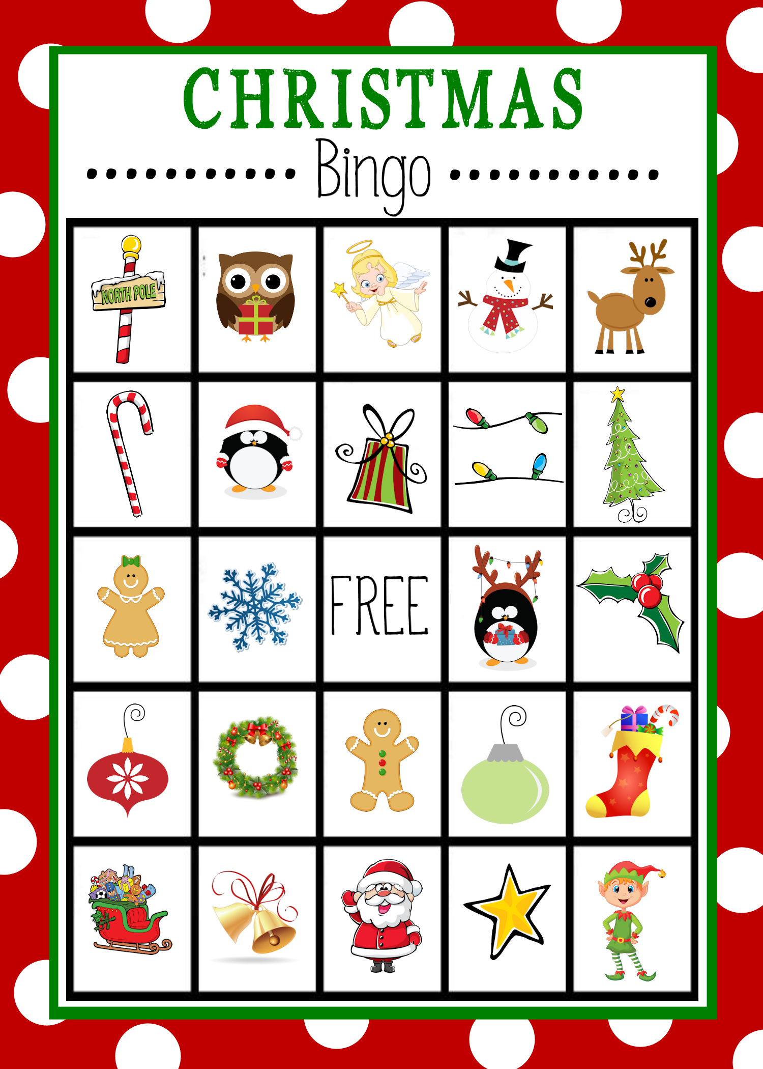 Christmas Bingo - Crazy Little Projects