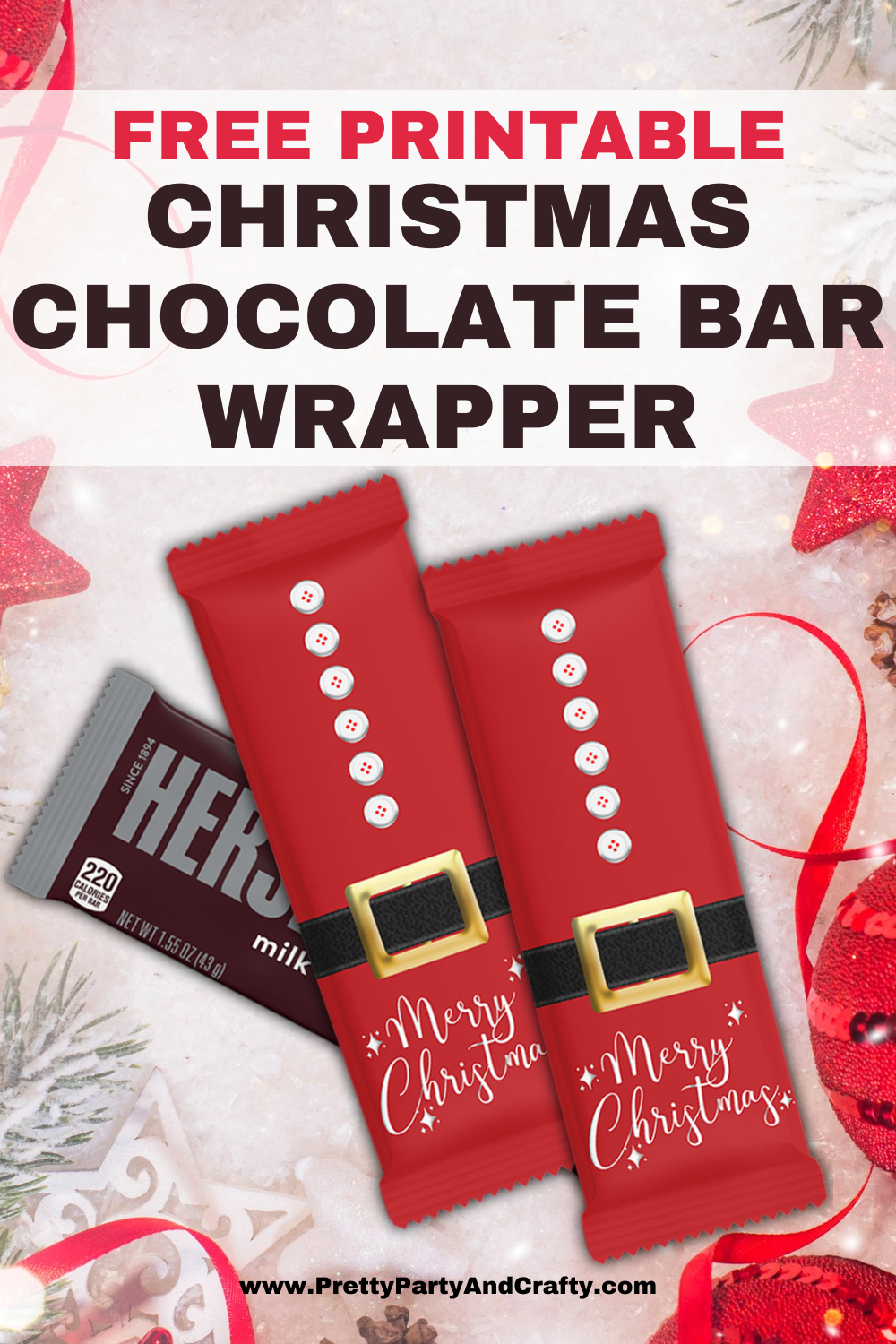 Christmas Candy Bar Wrappers - Pretty Party & Crafty