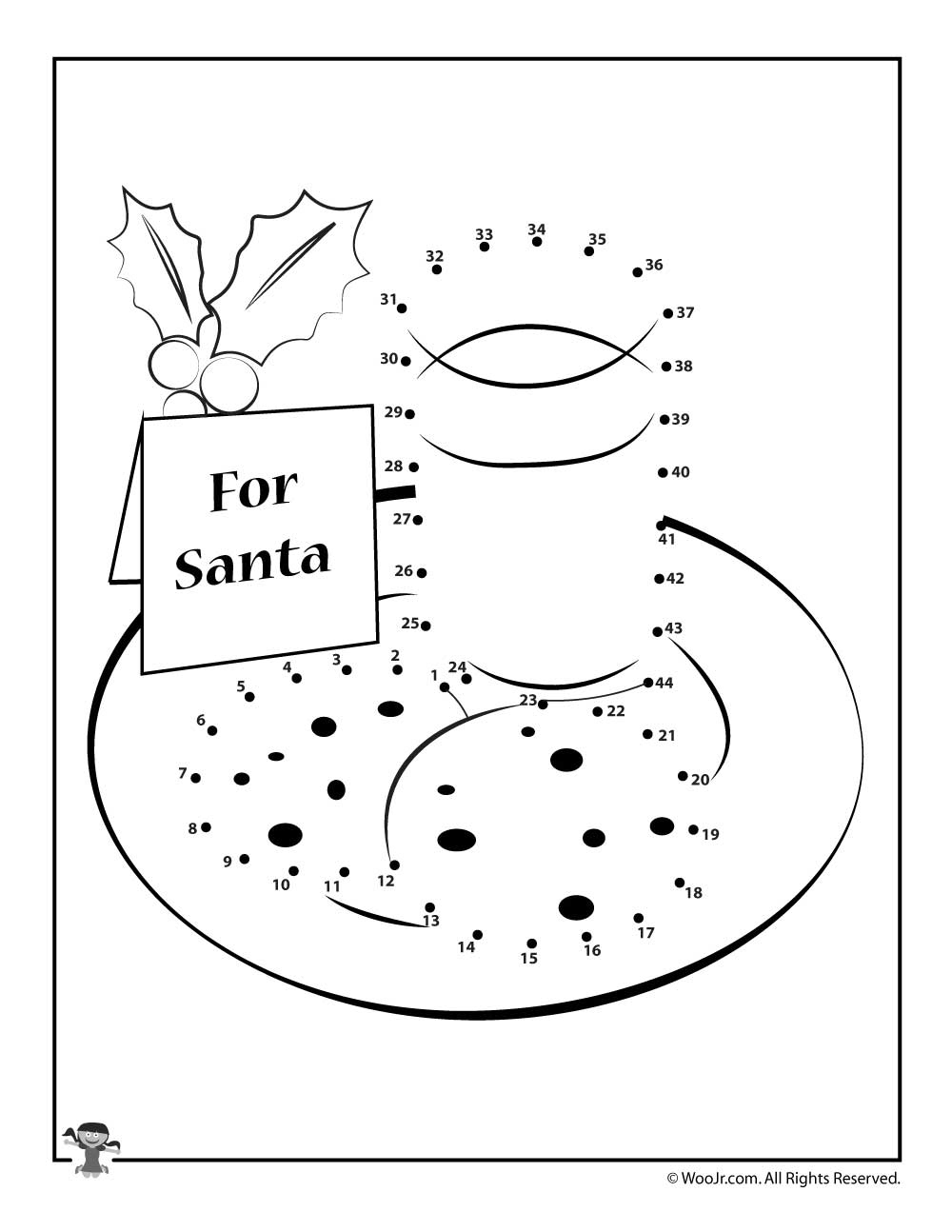 Christmas Connect the Dots Worksheets  Woo! Jr