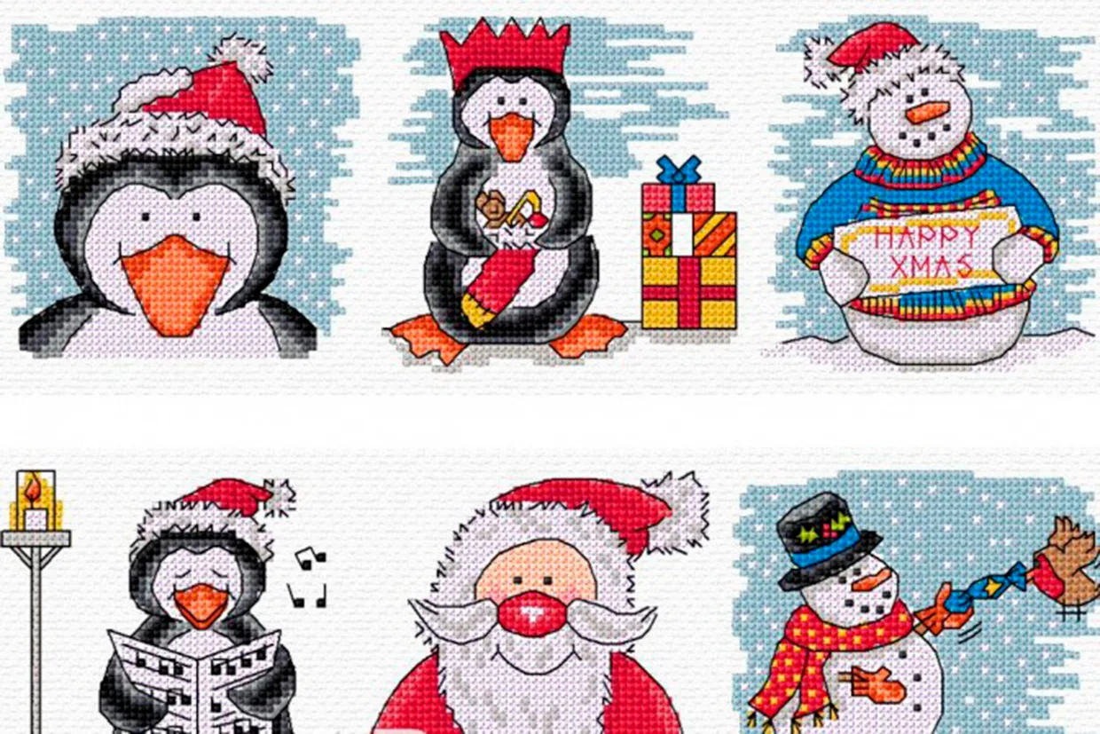 Christmas cross stitch patterns for seasonal stitching Gathered Christmas cross stitch patterns for seasonal stitching Gathered