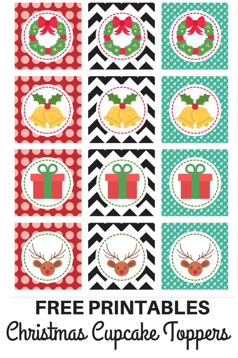 Christmas Cupcake Toppers - Free Printables