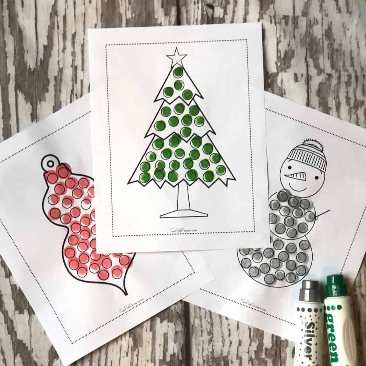 Christmas Dot Marker Printable Pages Instant Download Christmas Dot Marker Printable Pages Instant Download