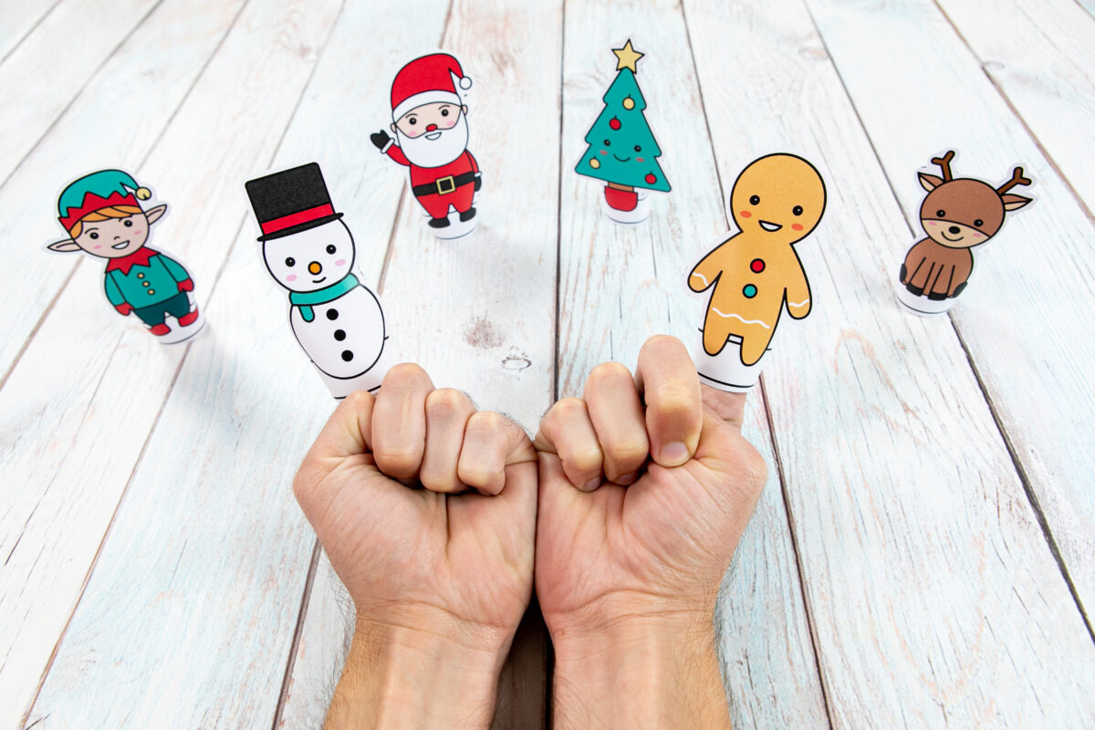 Christmas Finger Puppets Template  Teach Starter