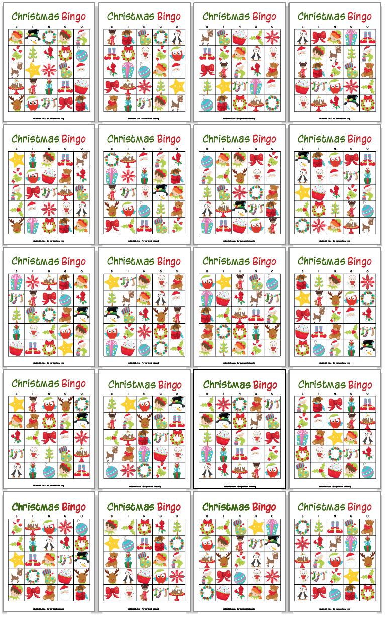 Christmas Games For Adults Free Printable Holiday Bingo Cards