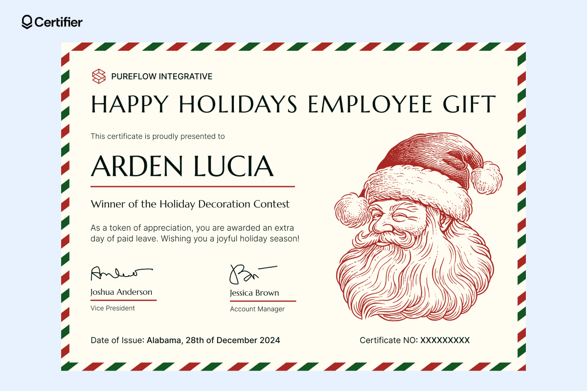 Christmas Gift Certificate Templates to Download for Free