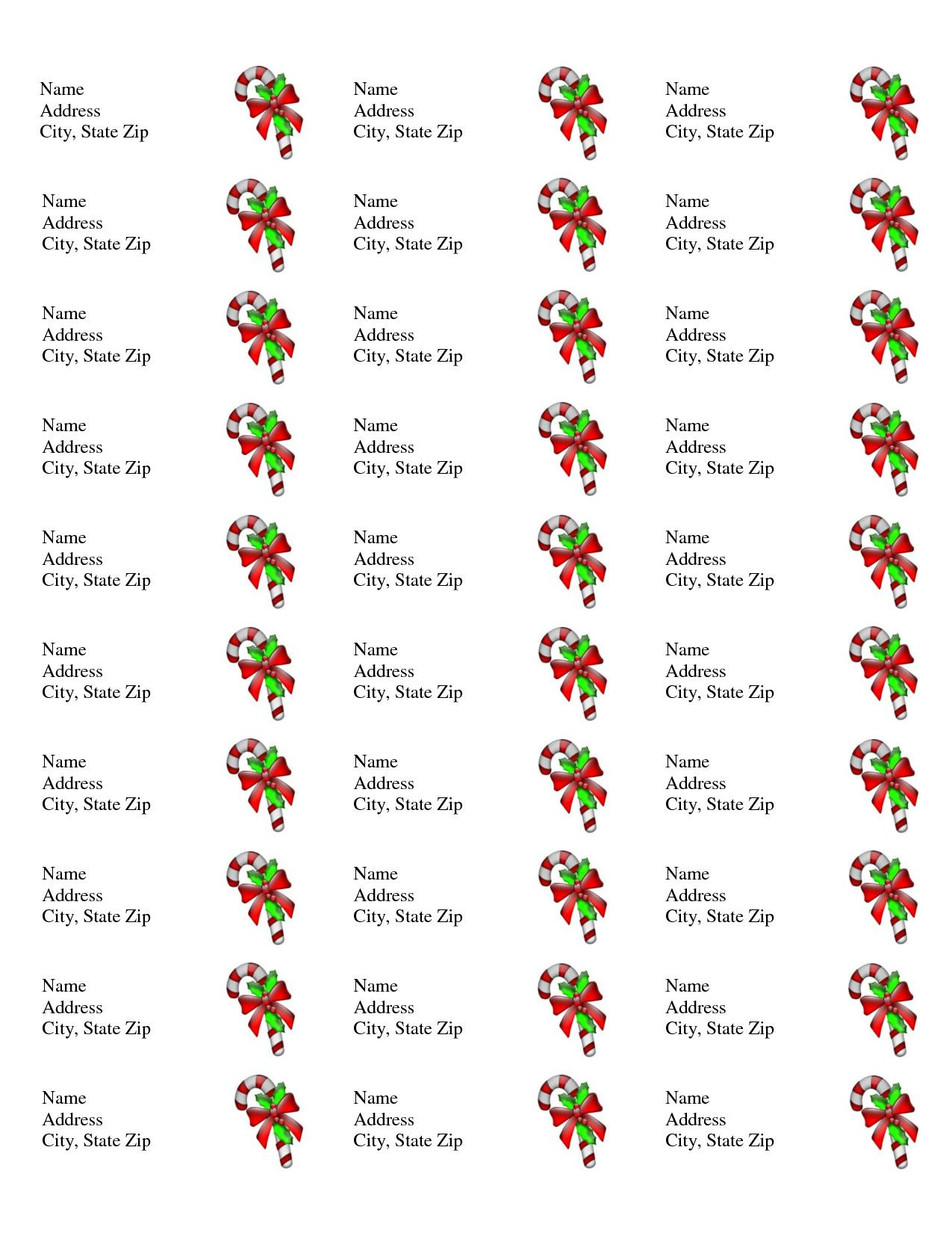Christmas Mailing Labels Printable - Printable Party Favors