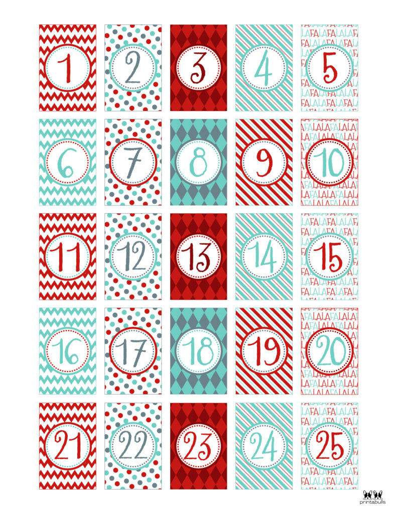 Christmas Numbers  Printabulls