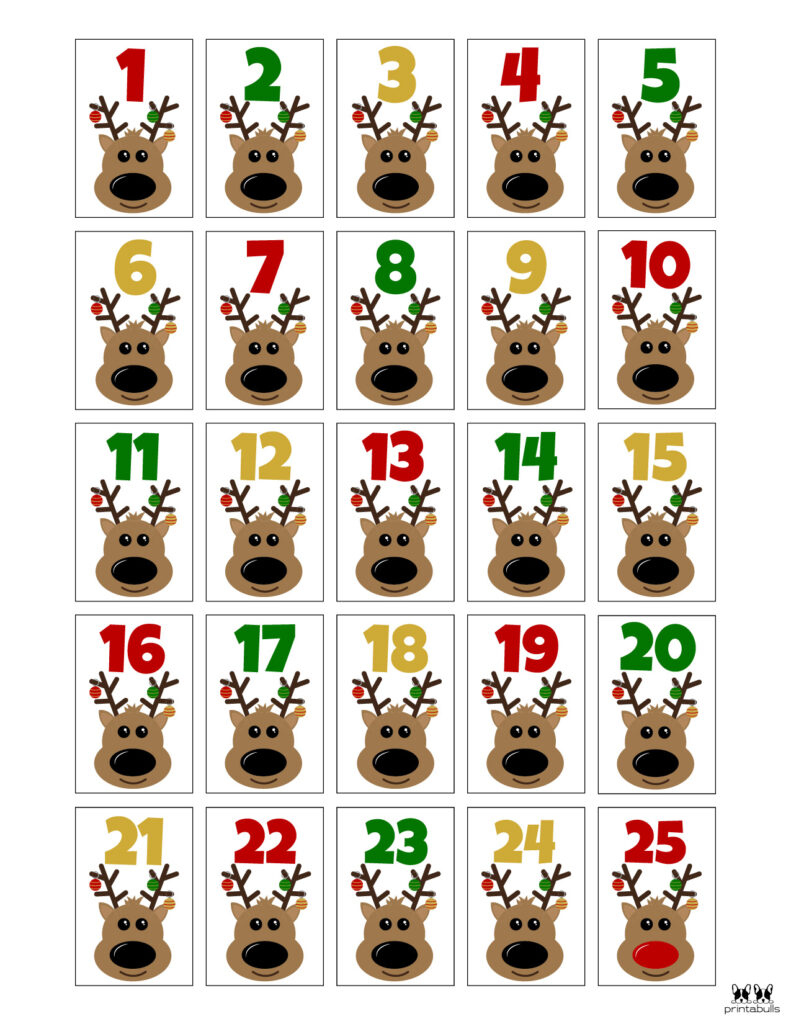 Christmas Numbers  Printabulls