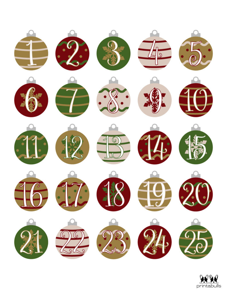 Christmas Numbers  Printabulls