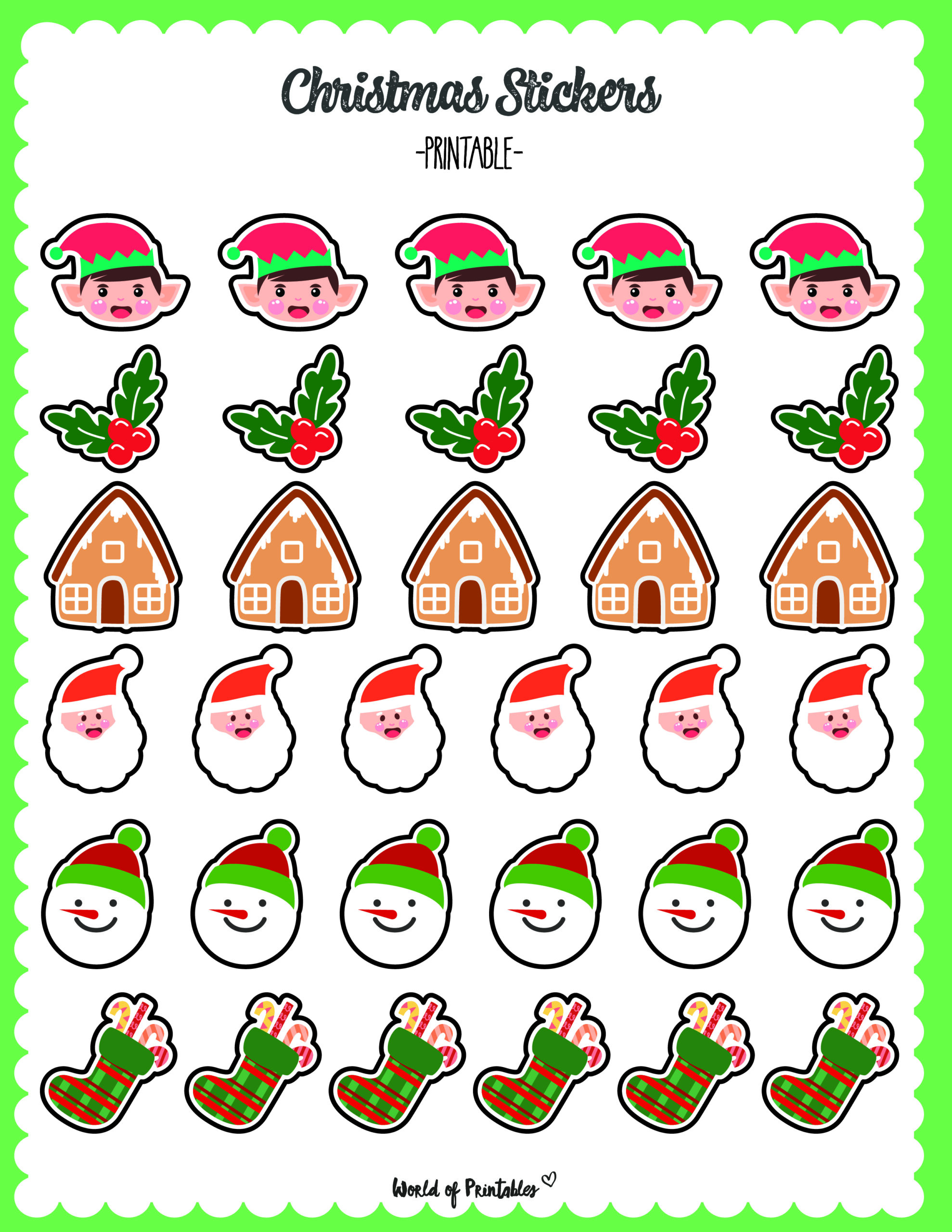 Christmas Stickers - World of Printables