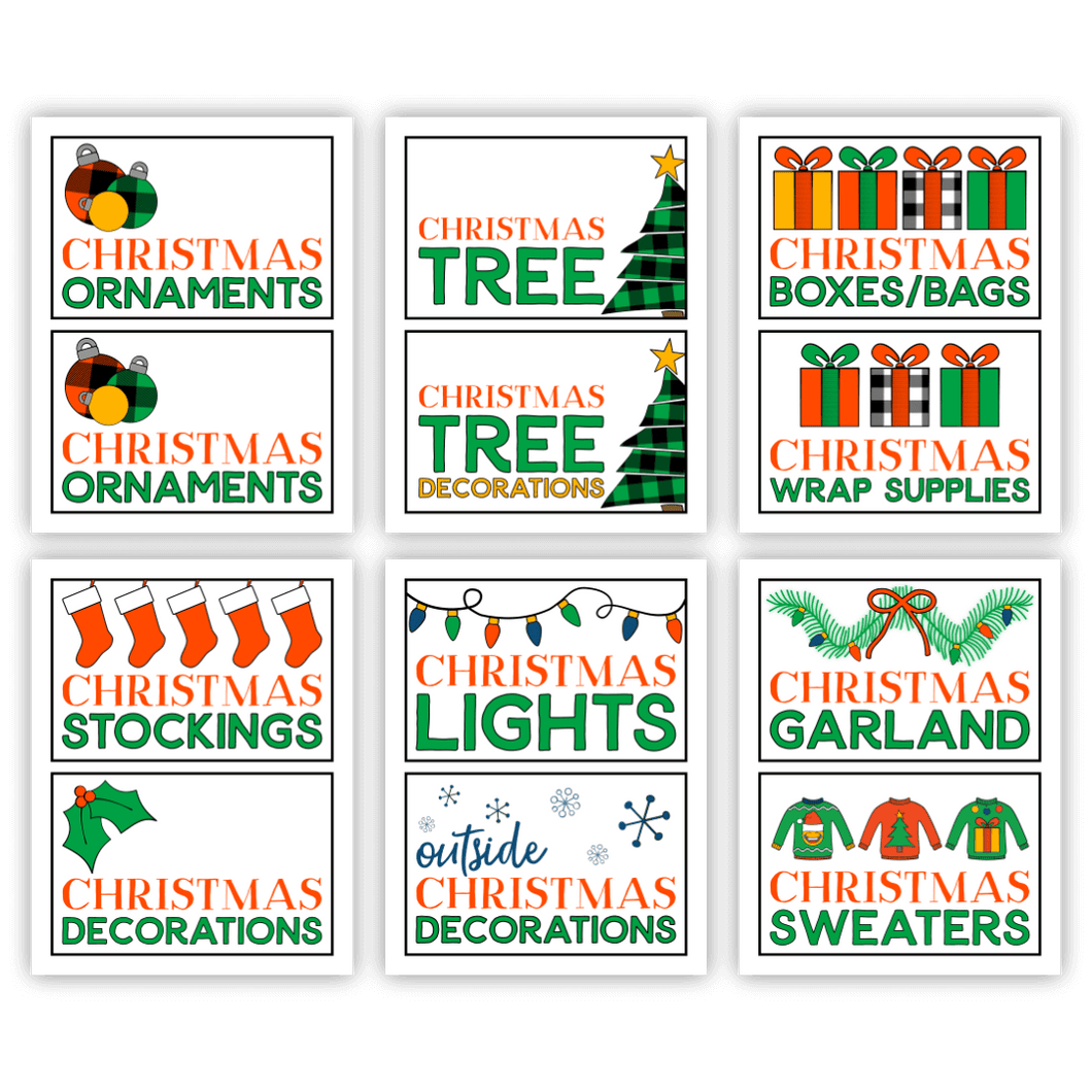 Christmas Storage Box Labels (PDF) – Sunshine And Rainy Days