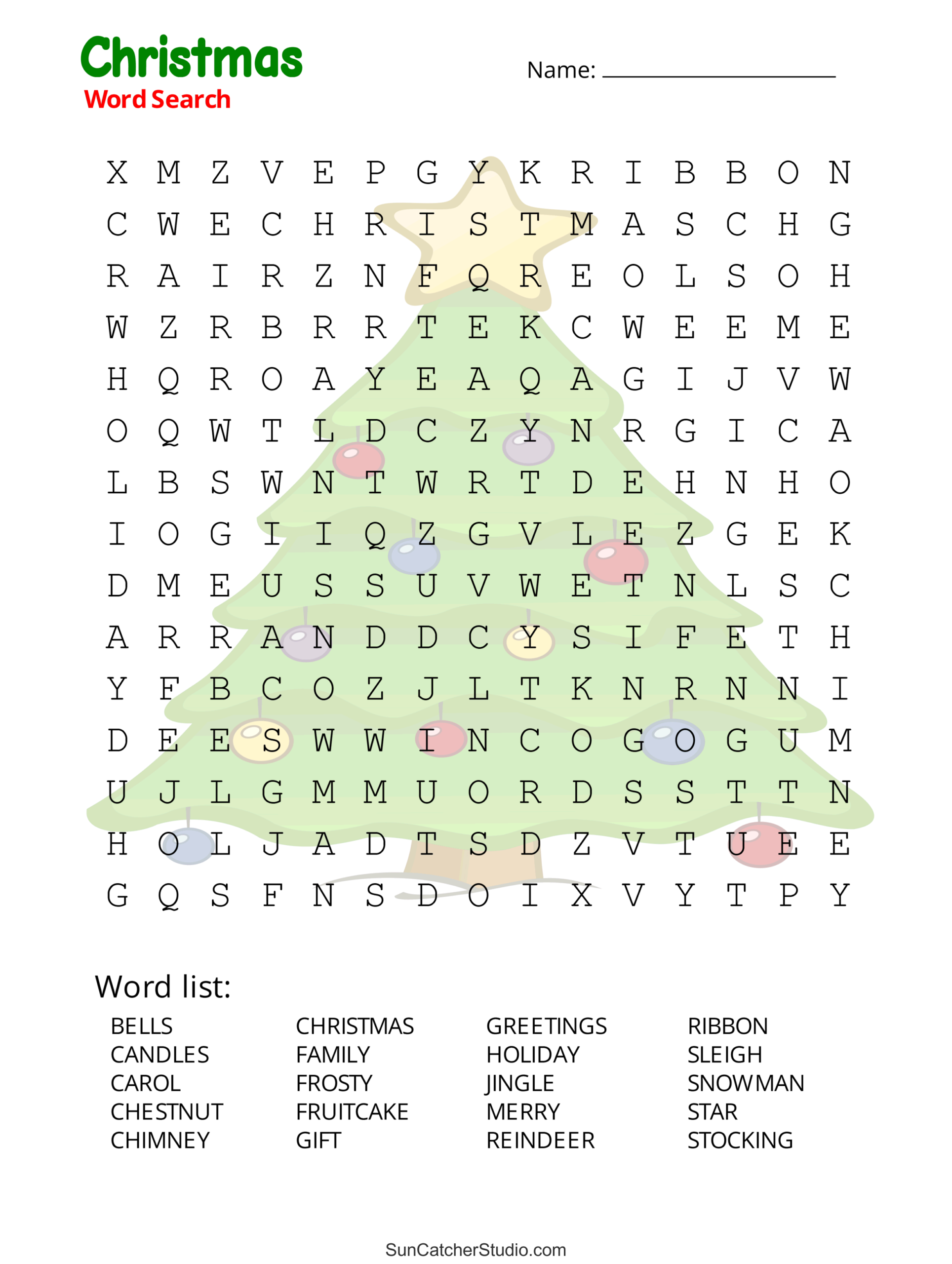Christmas Word Search (Free Printable PDF Puzzles) – Free Christmas Word Search (Free Printable PDF Puzzles) – Free