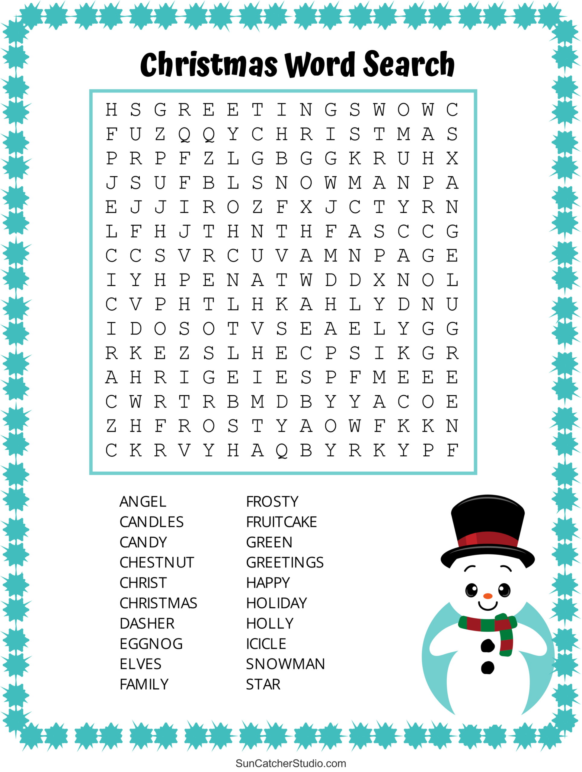 Christmas Word Search (Free Printable PDF Puzzles) – Free