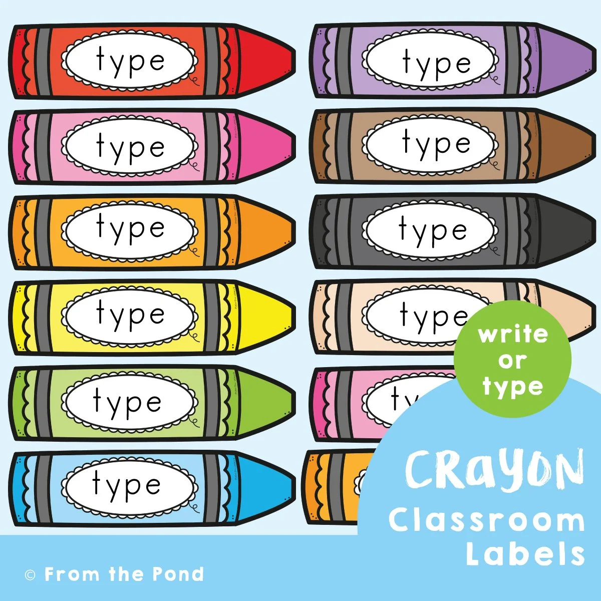 Classroom labels to organize your classroom equipment