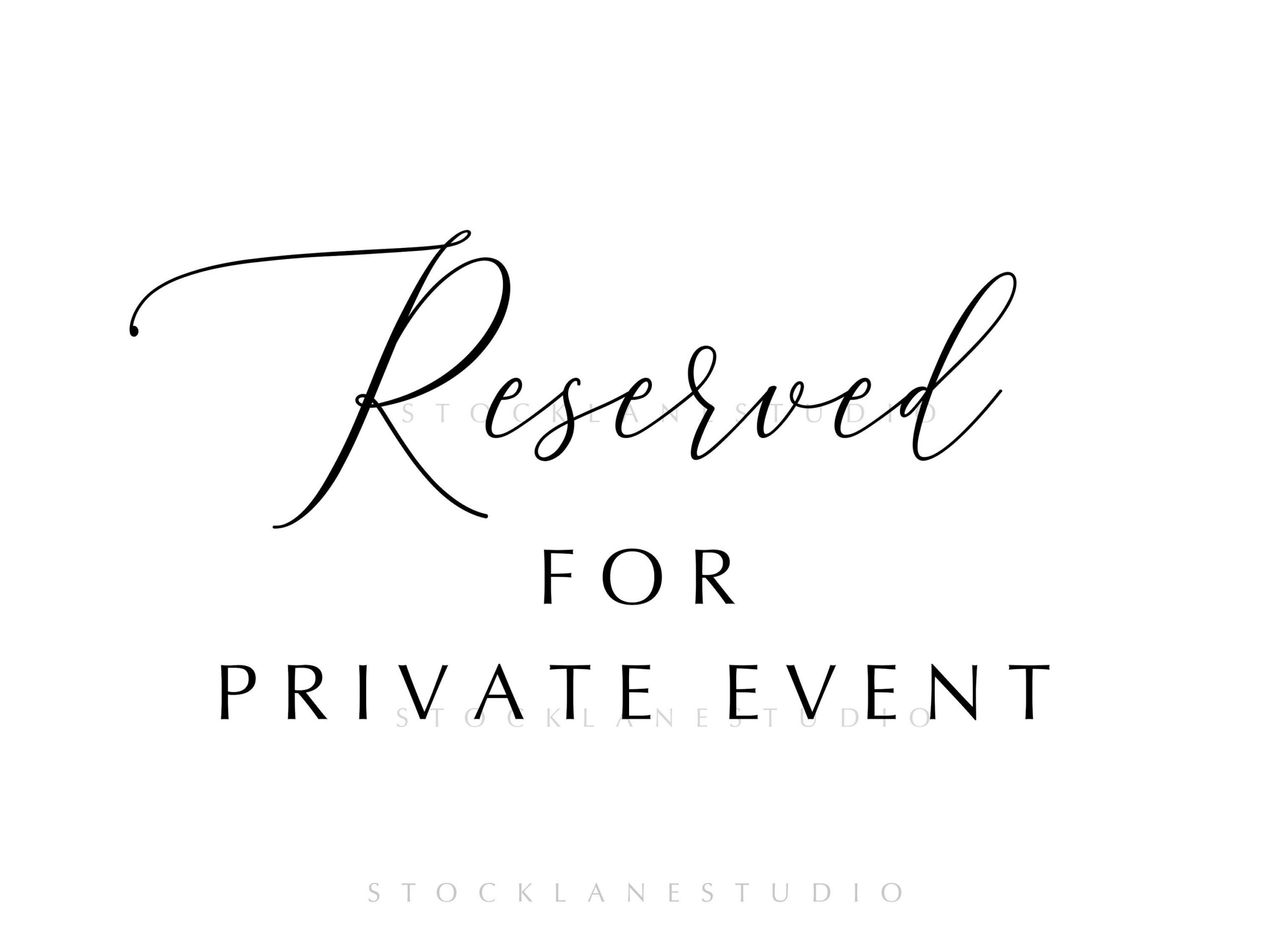 Closed for Private Event Sign in Black and White, Printable Do Not