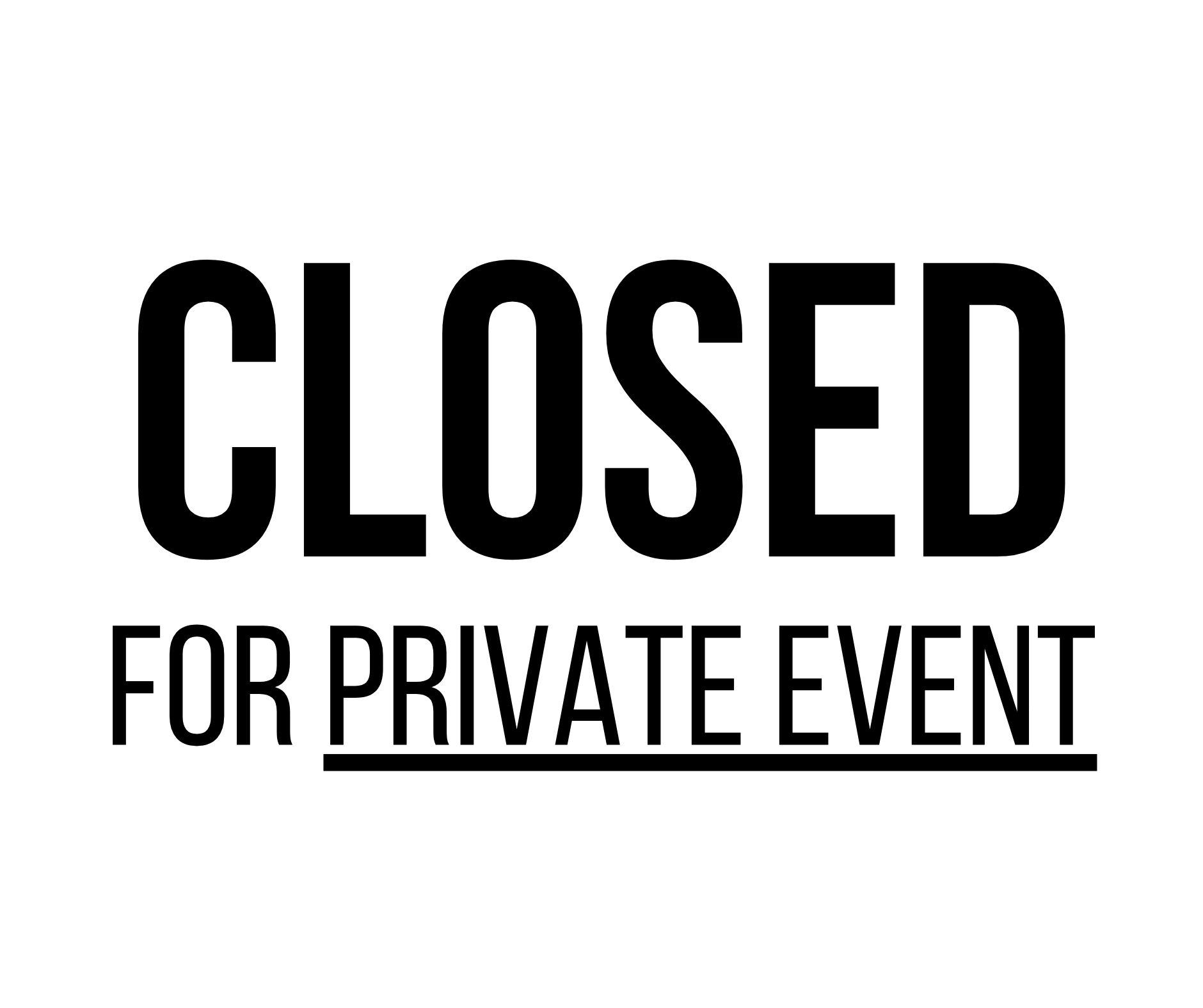 Closed For Private Event Sign: Printable Templates (Free PDF