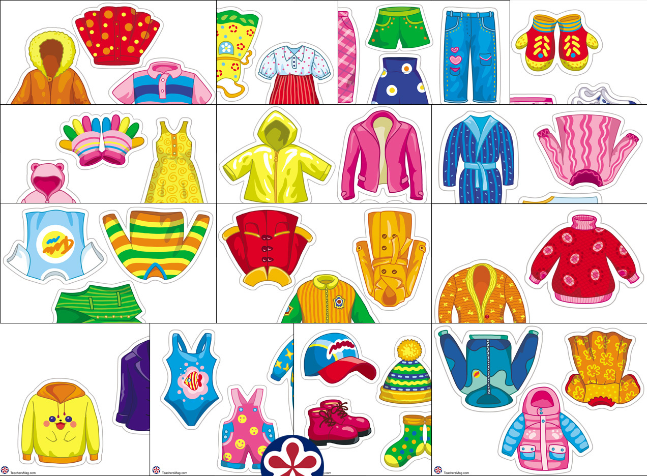 Clothing Printable for Preschool Activities. TeachersMag