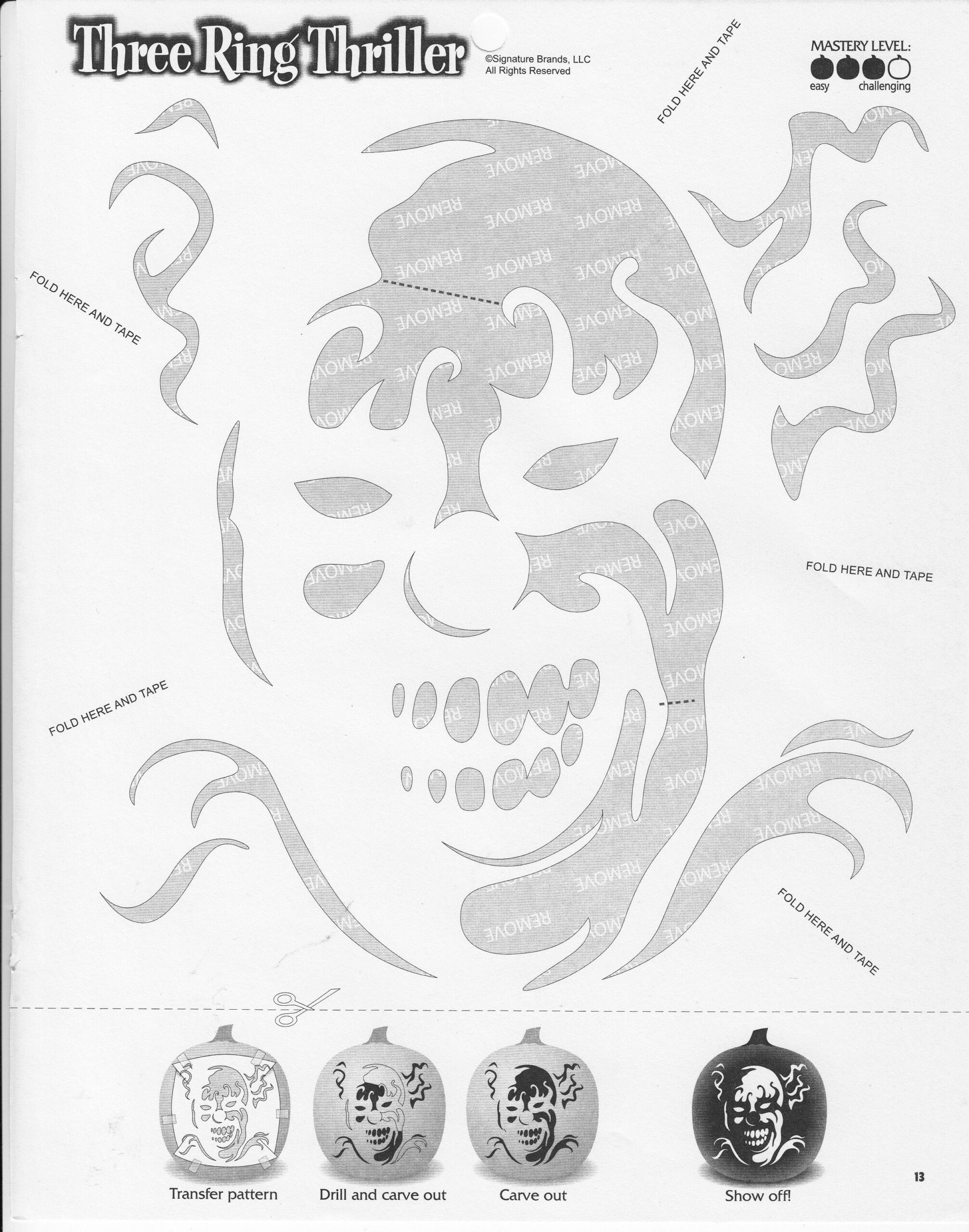 Clown (Free Pumpkin Stencil - Pumpkin Pattern - Pumpkin Template
