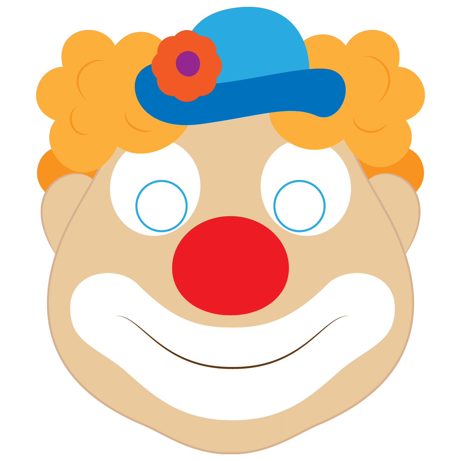 Clown Mask Template  Free Printable Paper Сraft Templates
