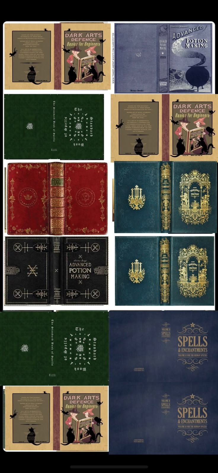 Colorful Harry Potter Book Covers