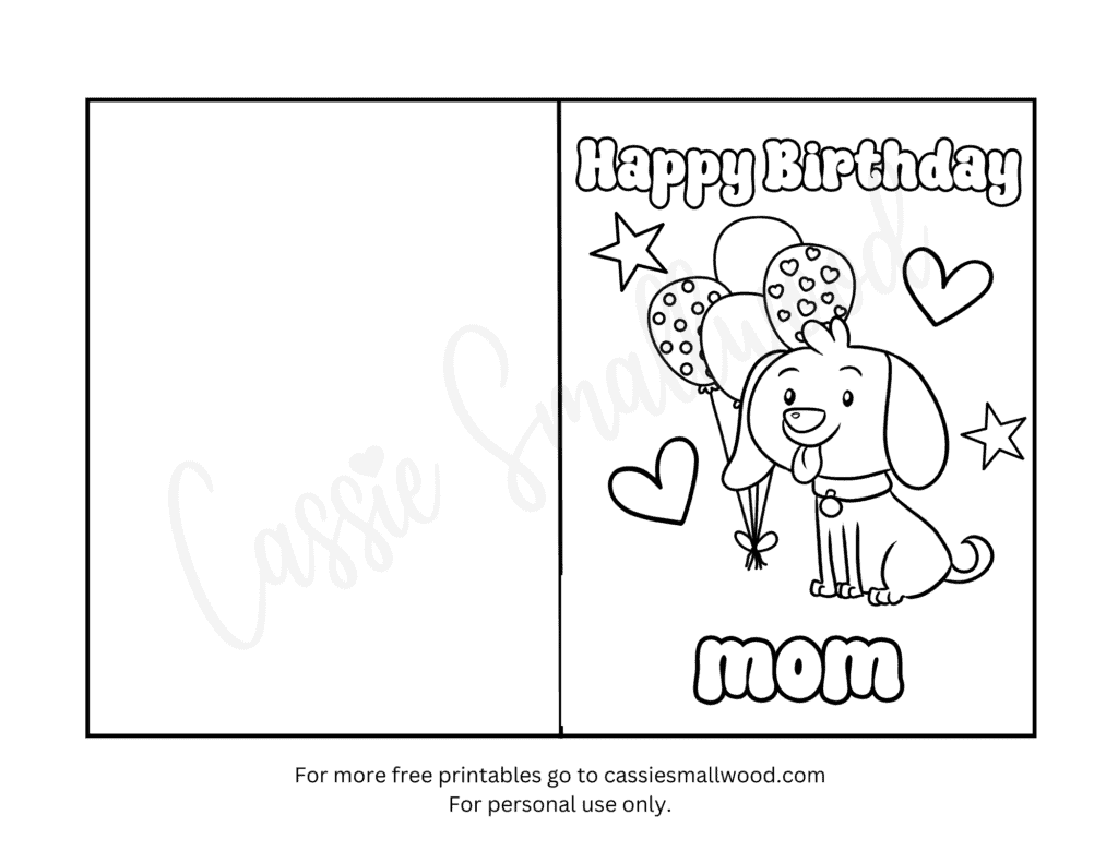 Coloring Birthday Cards For Mom FREE Printables - Cassie Smallwood Coloring Birthday Cards For Mom FREE Printables - Cassie Smallwood