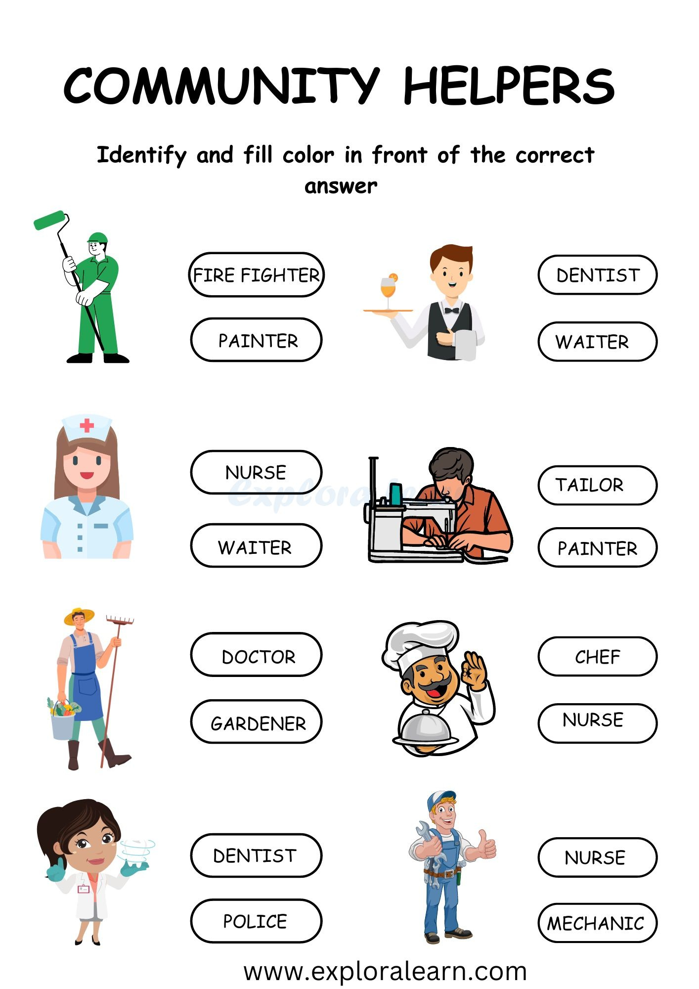 Community Helpers Printables Worksheets for Preschool and Community Helpers Printables Worksheets for Preschool and