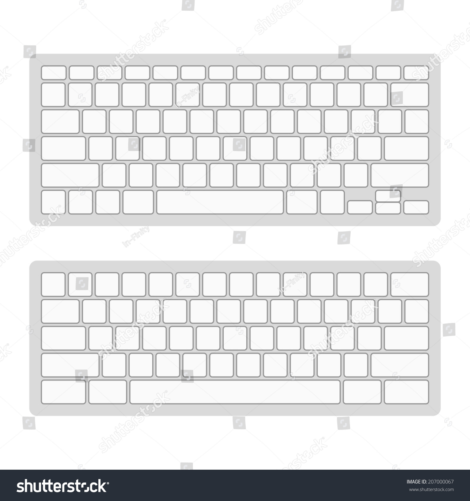 Computer Keyboard Blank Template Set Vector Stock Vector (Royalty Computer Keyboard Blank Template Set Vector Stock Vector (Royalty