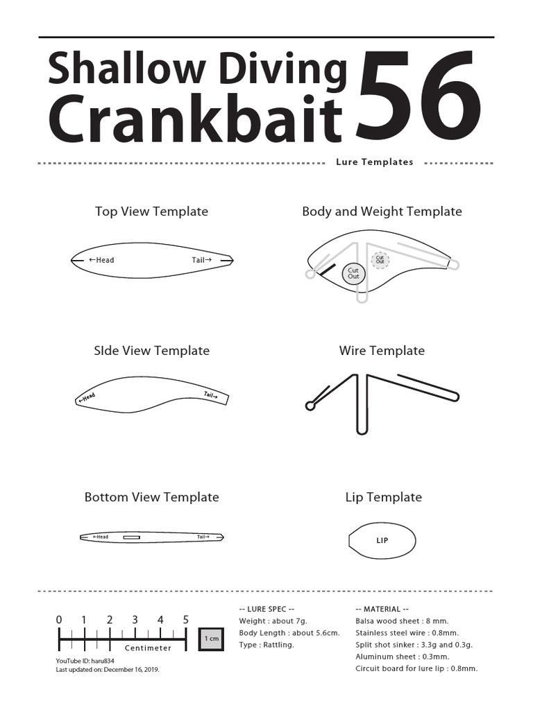 Crankbait Wire Template Guide  PDF