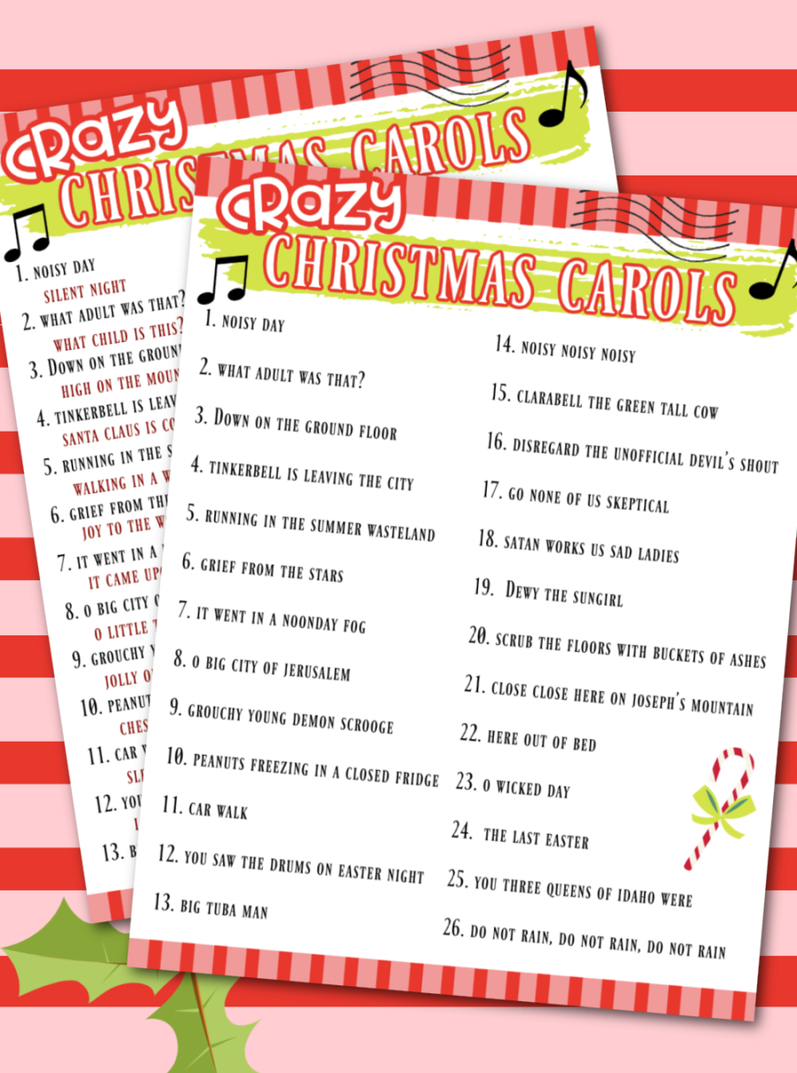 crazy Christmas carols printable - A girl and a glue gun crazy Christmas carols printable - A girl and a glue gun