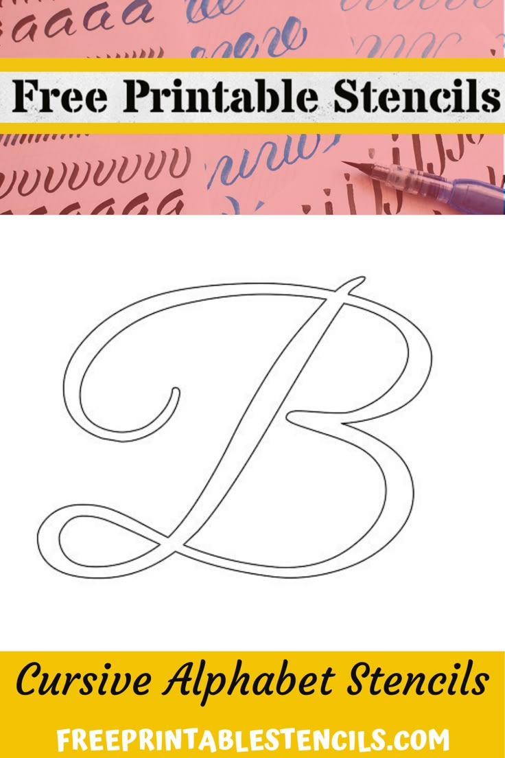 Cursive Letter Stencils Free Printable Cursive Letter Stencils Free Printable