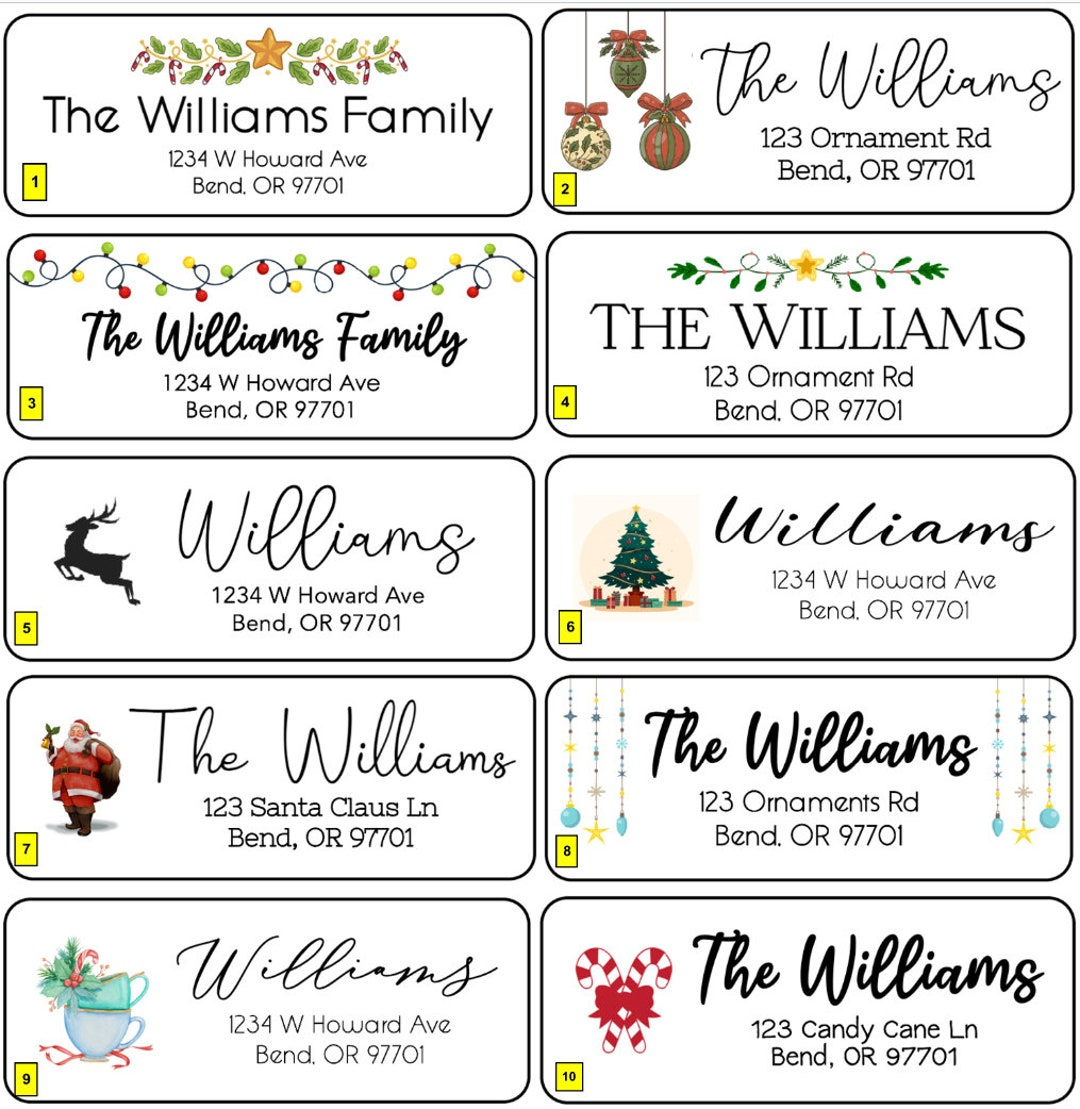 Custom Christmas Stickers Pack Christmas Address Labels Free Custom Christmas Stickers Pack Christmas Address Labels Free