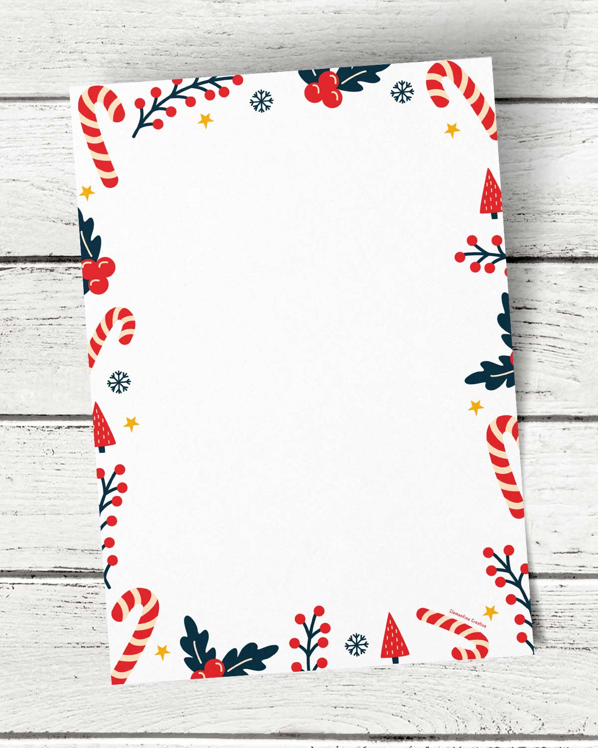 Cute Christmas Border Papers (Free Printable Templates
