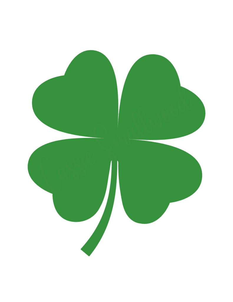 Cute Four Leaf Clover Printable Templates (FREE!) - Cassie Cute Four Leaf Clover Printable Templates (FREE!) - Cassie