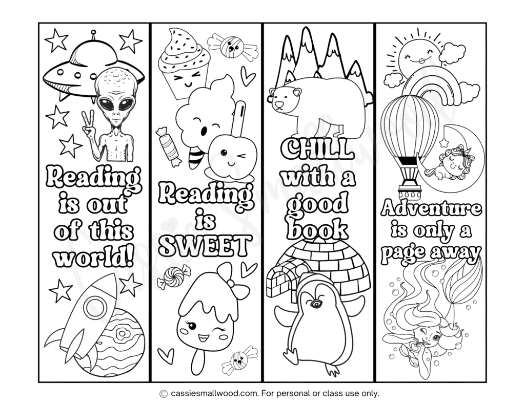 CUTE Free Printable Bookmarks - Cassie Smallwood