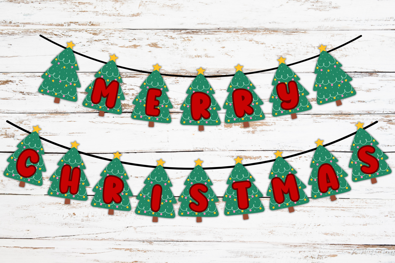 CUTE Merry Christmas Banners (FREE Printables) - Cassie Smallwood