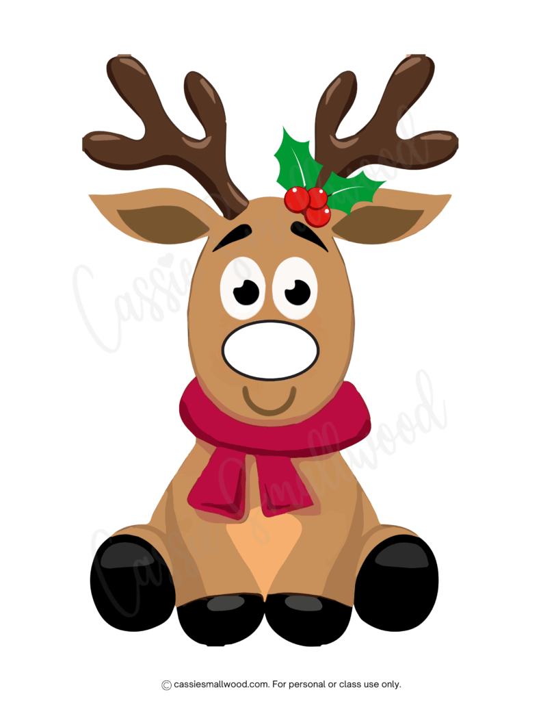 CUTE Pin The Nose On Rudolph Game (FREE Printable) - Cassie Smallwood