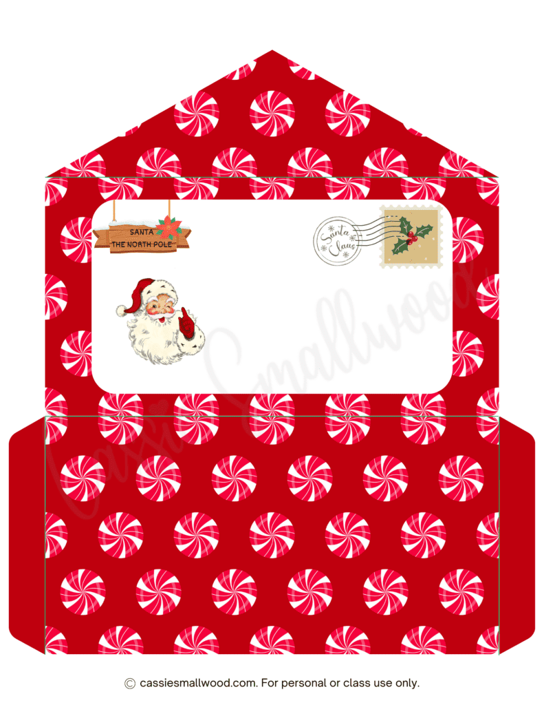 Cute Santa Envelopes (Free Printable) - Cassie Smallwood