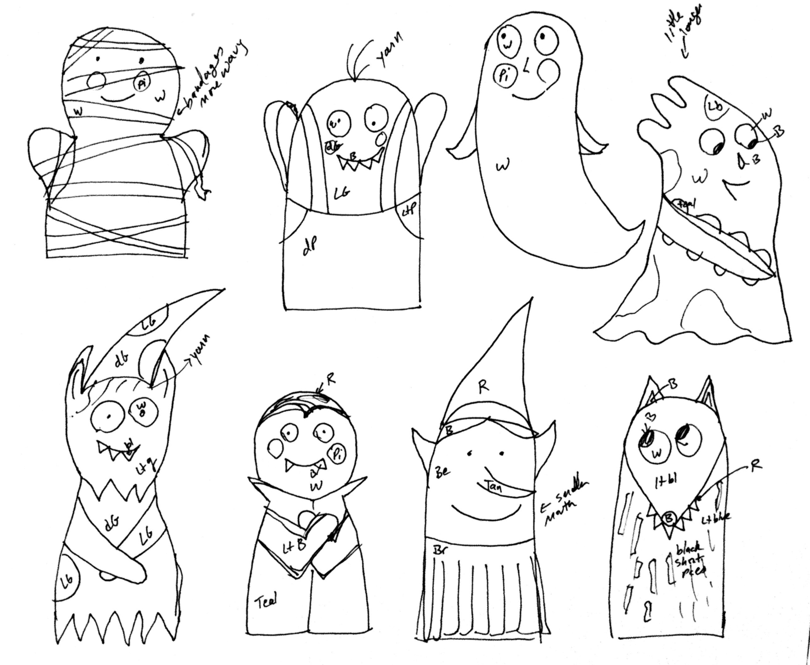 Cutest Halloween Finger Puppets Craft: Free Patterns and Tutorial