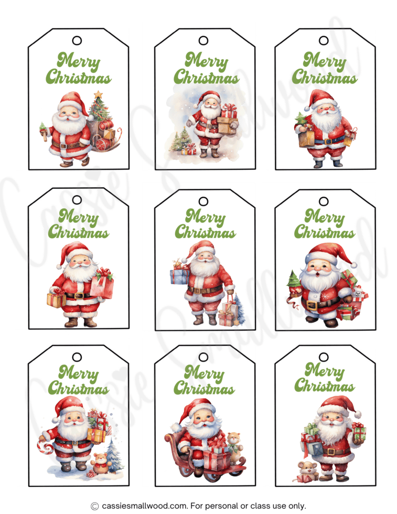 + CUTEST Printable Christmas Tags (Free PDF) - Cassie Smallwood