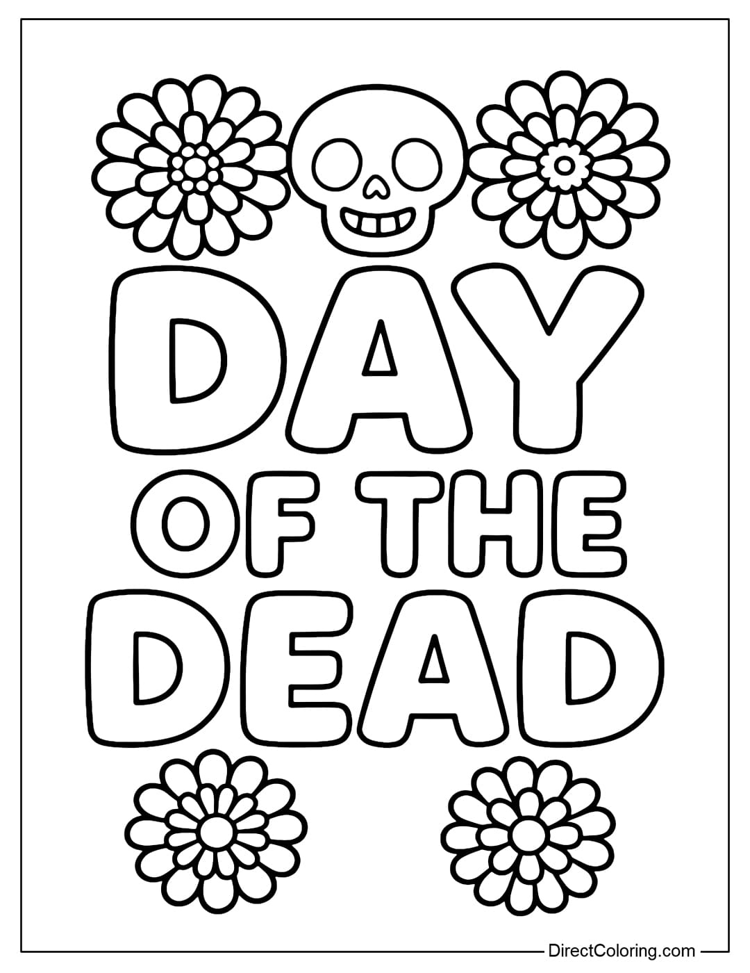 Day of the Dead Coloring Pages - Free PDF to Download and Print