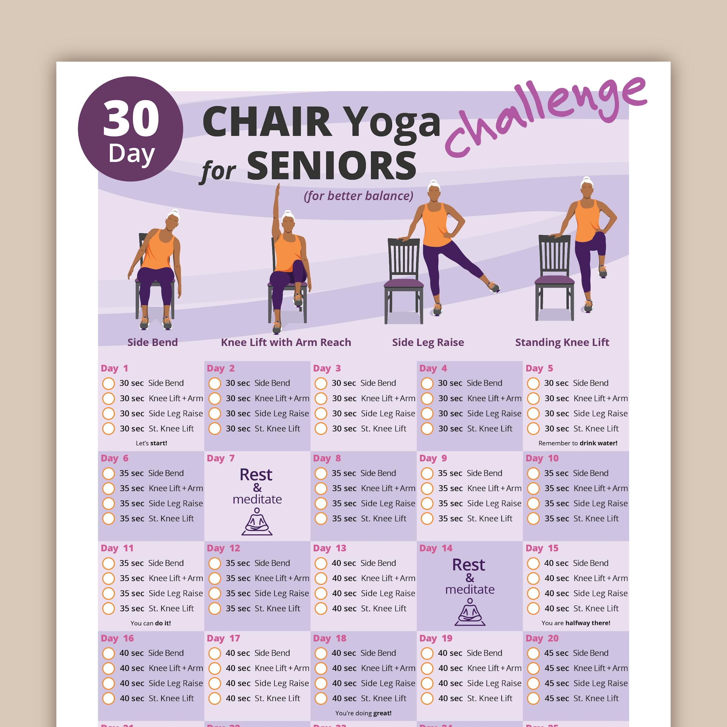 Day Printable Chair Exercises  Day Ten Minute Trainer  Day