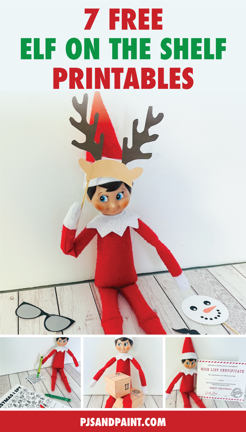 Days of Free Printable Elf Props - Pjs and Paint