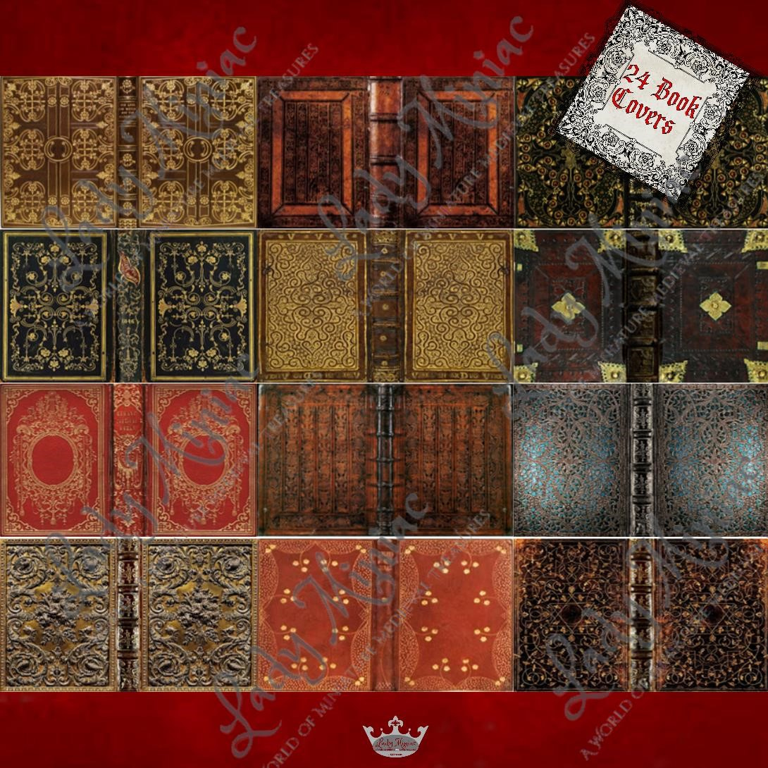 Decorative Antique Book Covers - Lady Miniac